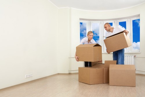 Supervised moving team using safe techniques around stairs