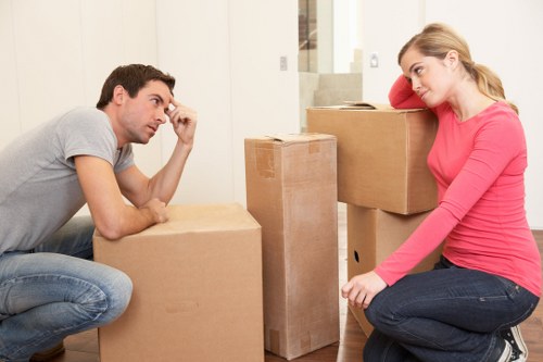 Furniture removal crew planning access for a flat in Toscotland