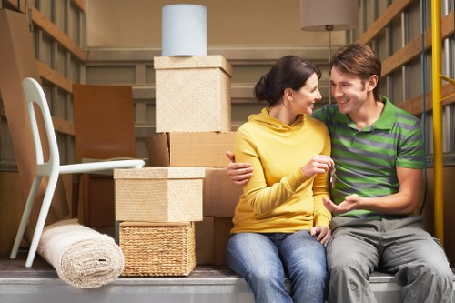 Furniture being carefully moved from a home in Toscotland